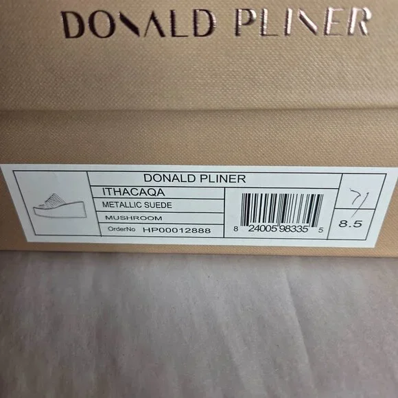 NWT Donald Pliner Ithacaqa Metallic Suede Wedge Sandal Size 8.5 - Picture 8 of 9